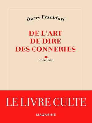 cover image of De l'art de dire des conneries
